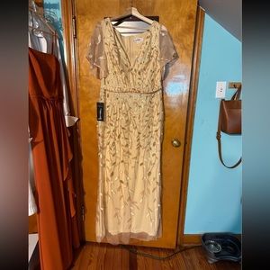 Beautiful Gold mother of the Bride or groom dress - size 14 brand new with tag